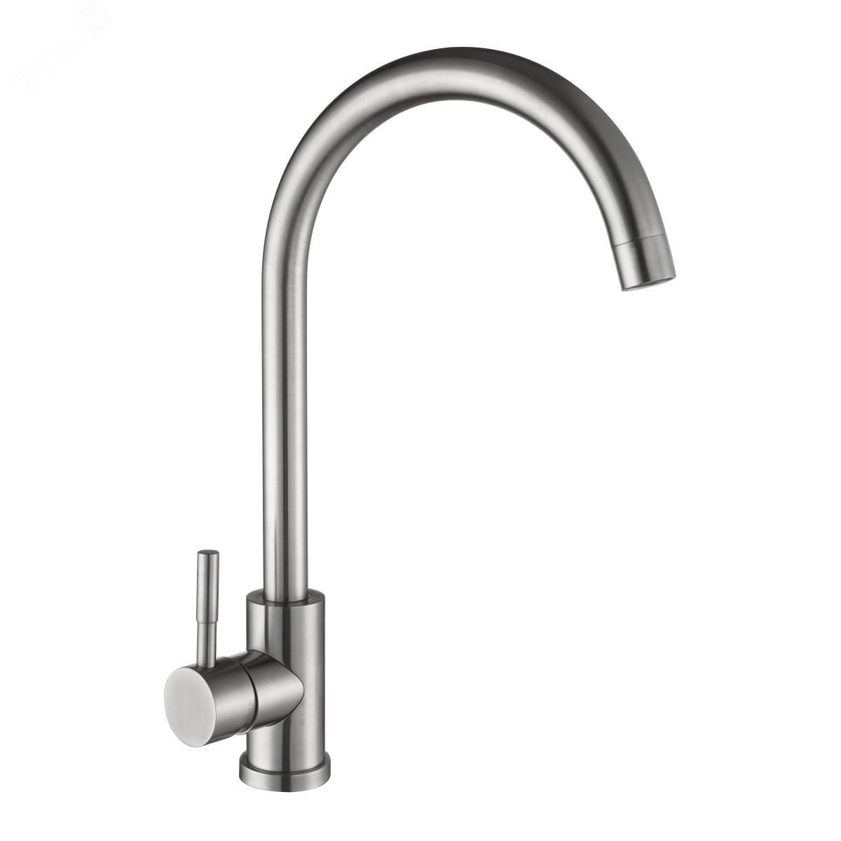 Изображение товара Смеситель для кухни GOLDEN FOX с высоким изливом и нержавеющей стали