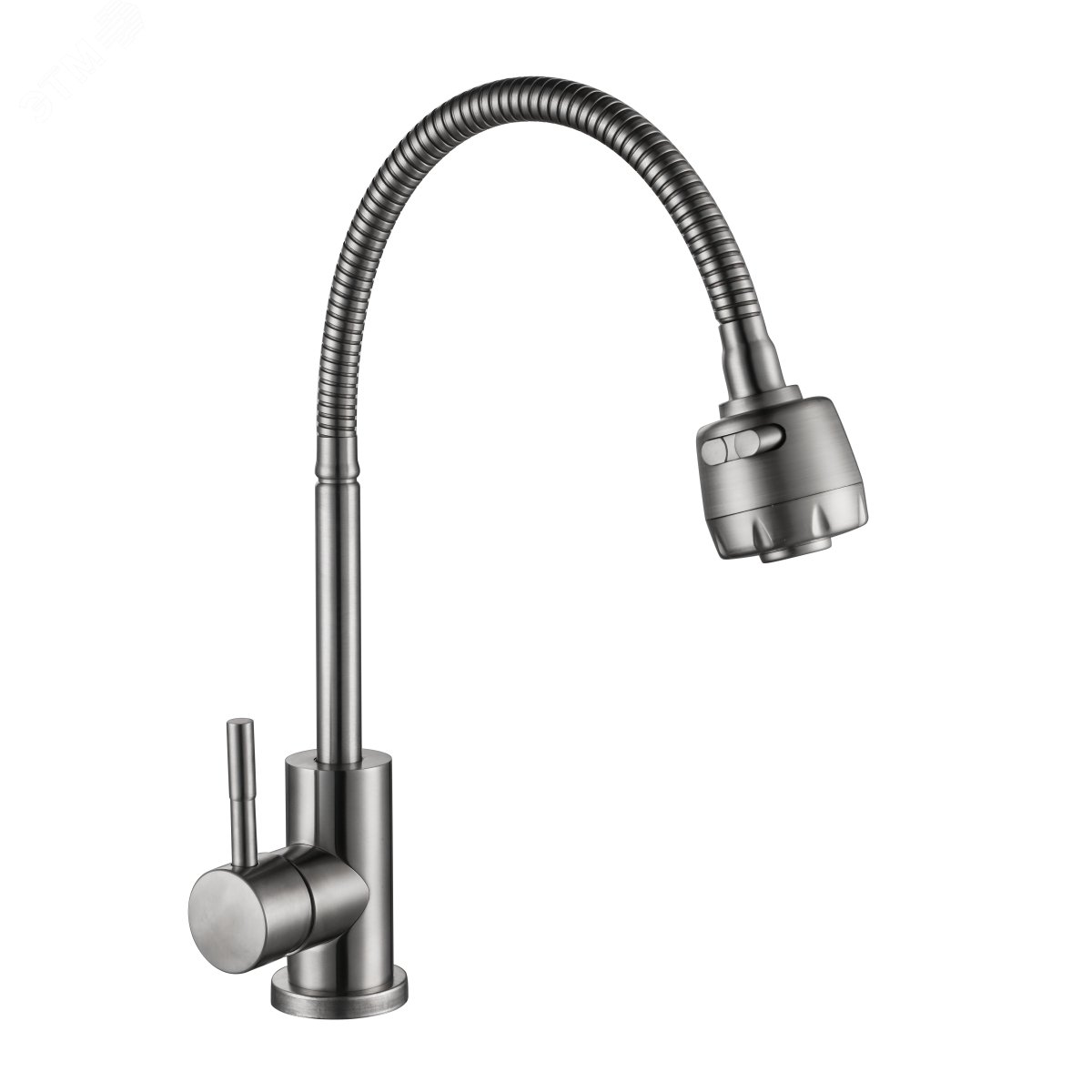 Изображение товара Смеситель для кухни Lomond GOLDEN FOX из нержавеющей стали с гибким изливом