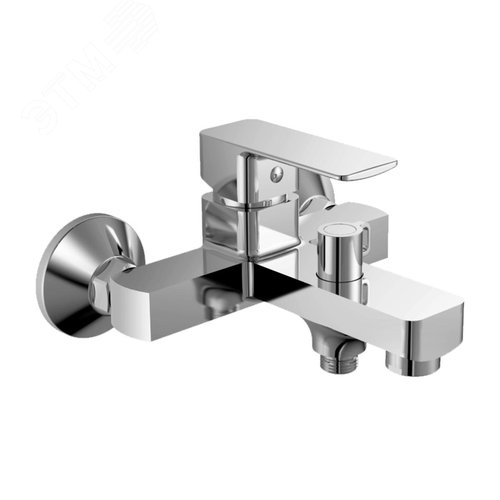 Изображение товара Смеситель для ванны короткий излив шаровый, латунь, хром (шт)