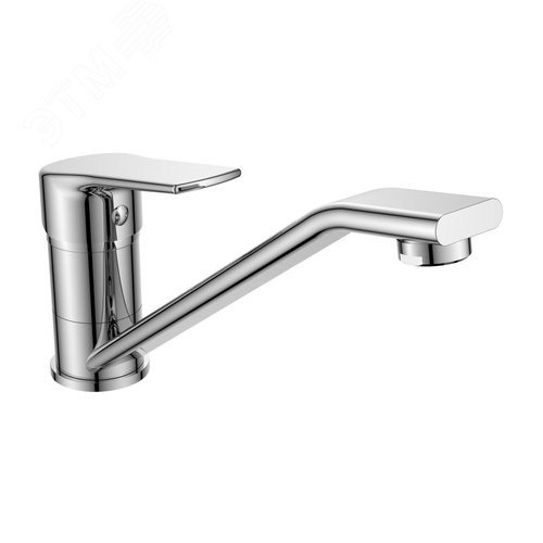 Изображение товара Смеситель для кухни с длинным изливом шаровый, латунь, хром (шт)