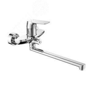 Изображение товара Смеситель для ванны шаровый, с длинным поворотным изливом, латунь (шт)