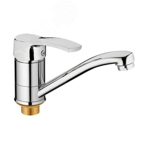 Изображение товара Смеситель для кухни шаровый, с коротким изливом, крепеж гайка, латунь (шт)