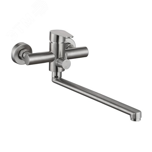 Изображение товара Смеситель для ванны шаровый, с длинным изливом, нержавеющая сталь (шт)