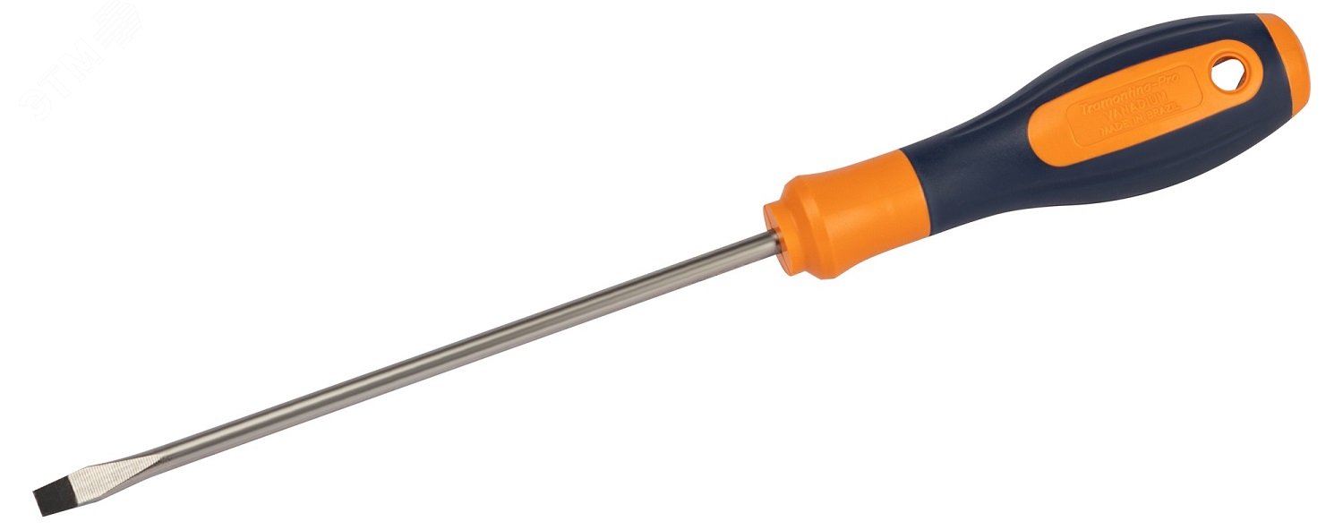 Изображение товара Отвертка шлицевая Tramontina PRO 150 мм с магнитным наконечником и двухкомпонентной рукояткой