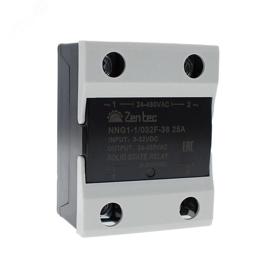 Изображение товара Однофазное твердотельное реле NNG1-1/032F-38 25A 24-440V AC с zero-crossing