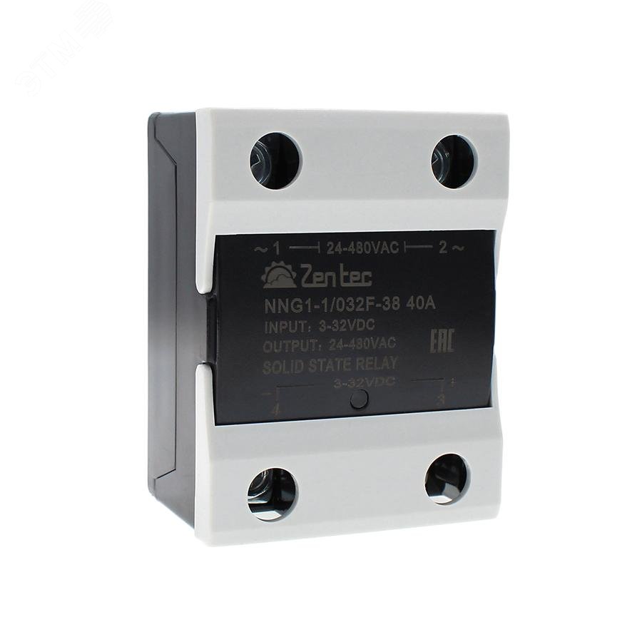 Изображение товара Однофазное твердотельное реле NNG1-1/032F-38 40A 24-440В AC с zero-crossing