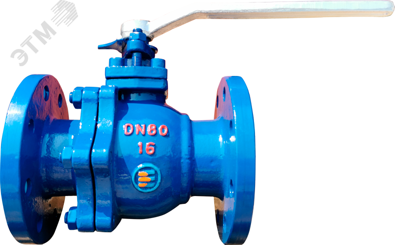 Изображение товара Кран шаровый химический ENISEY ЕН.КШХ.32.16.01.02 фланцевый для химической промышленности