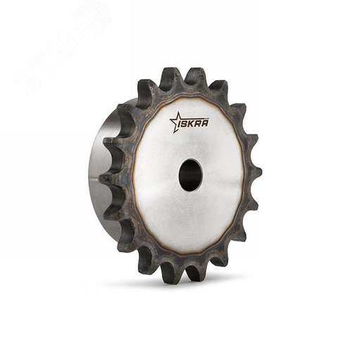 Изображение товара "Звездочка под расточку со ступицей с калеными зубьями для цепи: 08B-1, Z=16, 1/2""x5/16"" PS09T16 ISKRA" (шт)