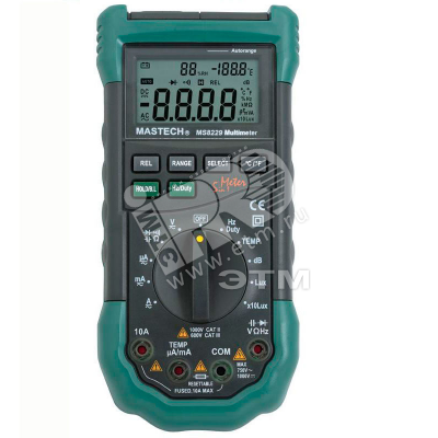 Изображение товара Цифровой мультиметр MASTECH MS8229 с измерением температуры и влажности