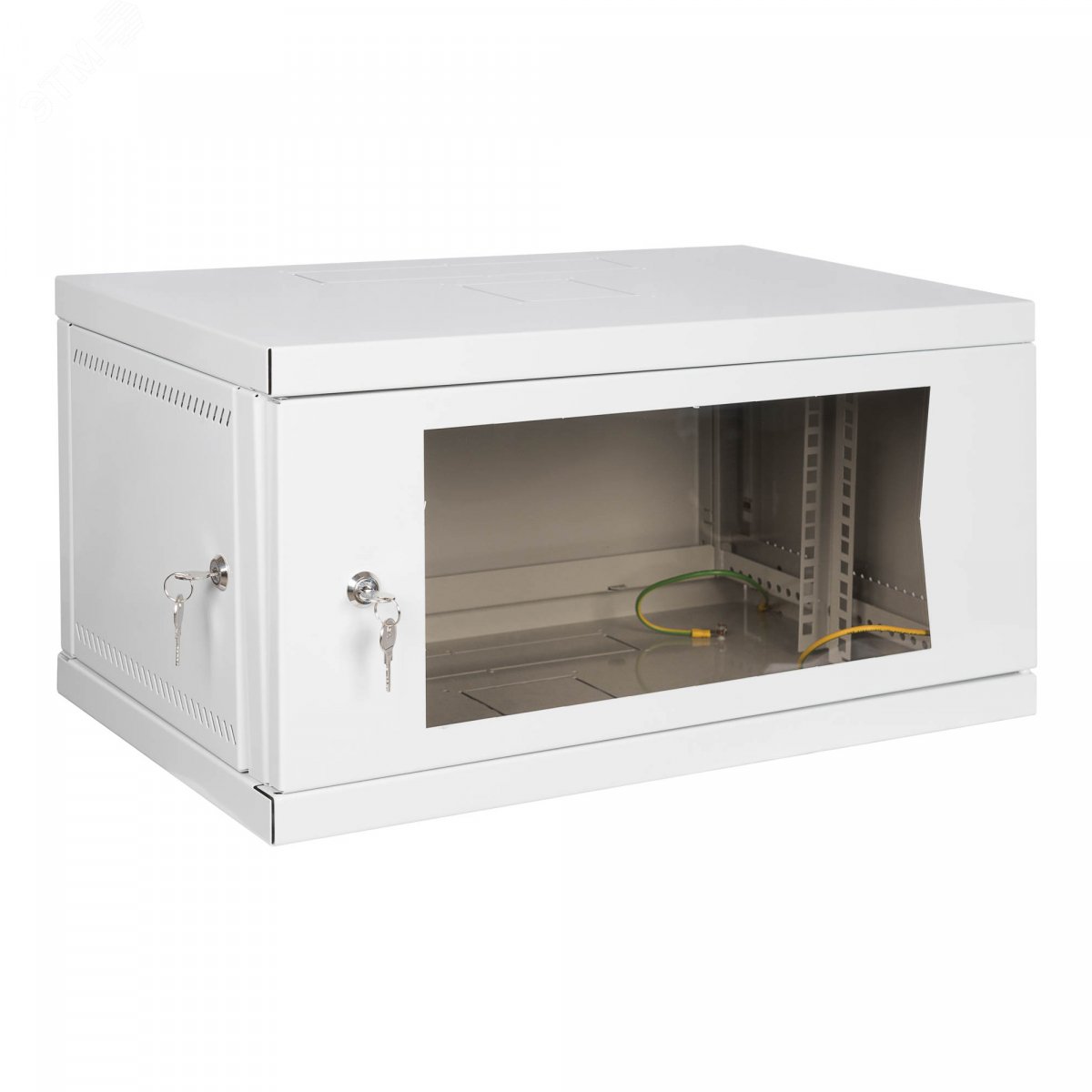 Изображение товара Шкаф настенный разборный 19`` 6U, стеклянная дверь, 600х350, серый (шт)