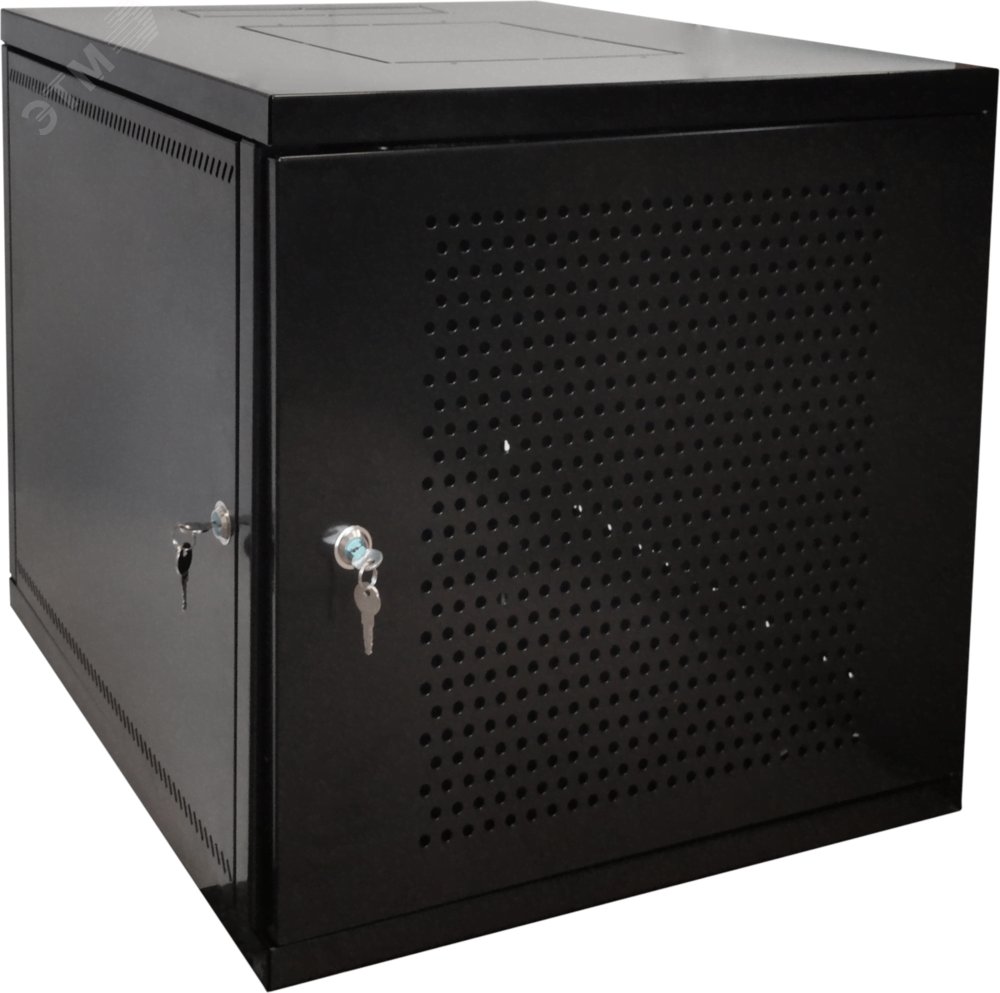 Изображение товара Настенный телекоммуникационный шкаф 19 9U разборный перфорированная дверь RAL 9005