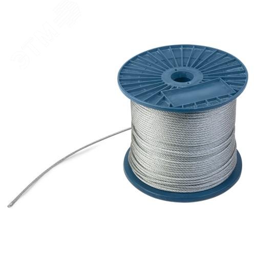 Изображение товара Стальной оцинкованный трос DIN 3055 3 мм 200 метров