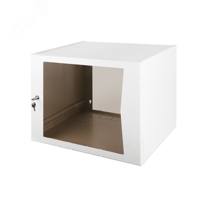 Изображение товара Шкаф настенный неразборный 19`` 12U, стеклянная дверь, 600*600, серый (шт)