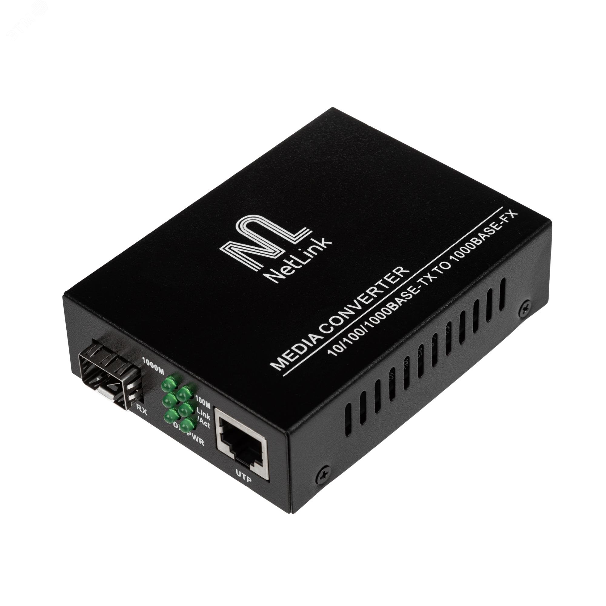 Изображение товара Медиаконвертер GE-SFP 10/100/1000 Mb для медных и оптических сетей NetLink