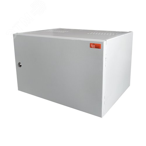 Изображение товара Шкаф настенный неразборный 19`` 12U, стеклянная дверь, 600*450, серый (шт)