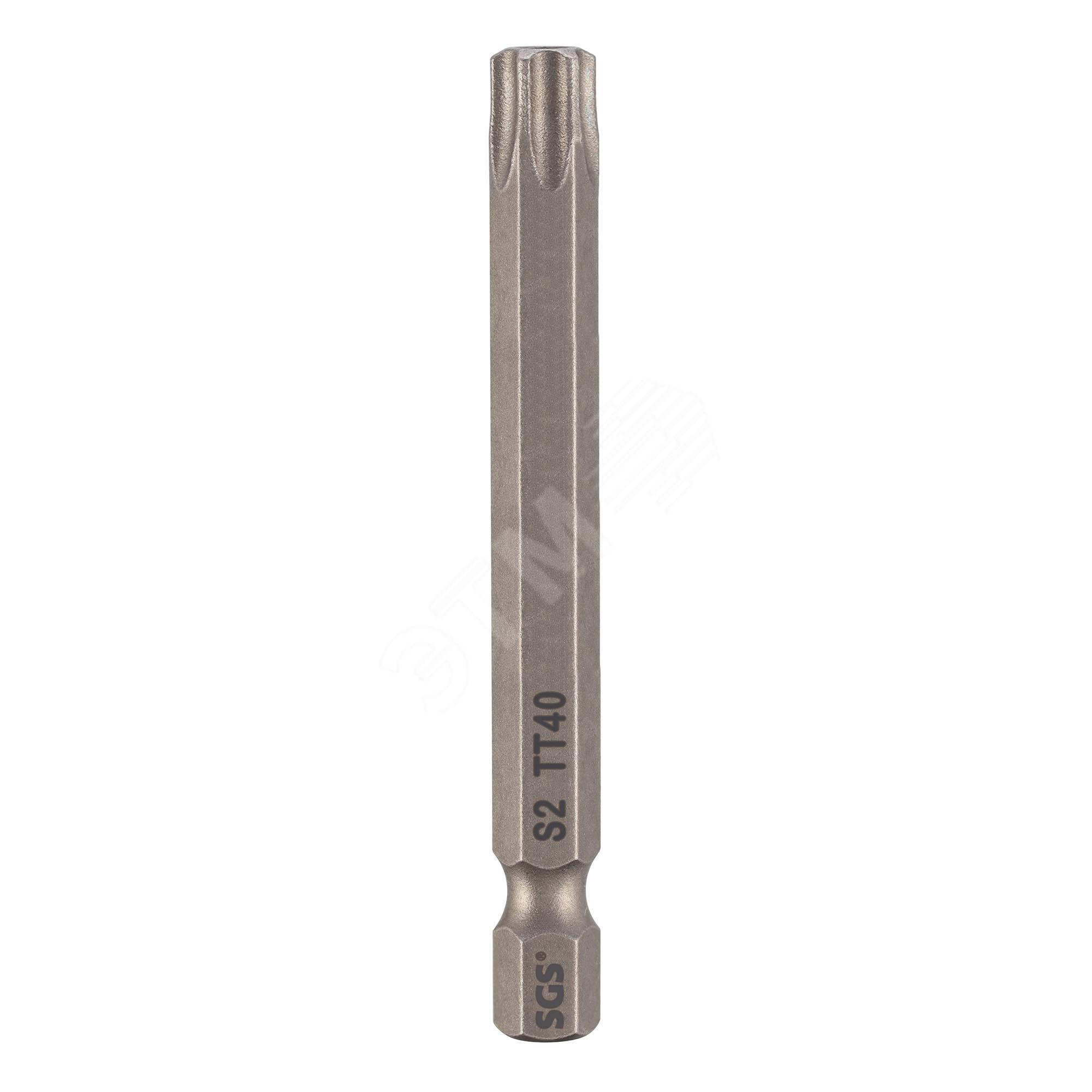 Изображение товара Бита T45H х65мм TORX TR (с отверстием) S2 1шт SGS 6365-TT45 (шт)