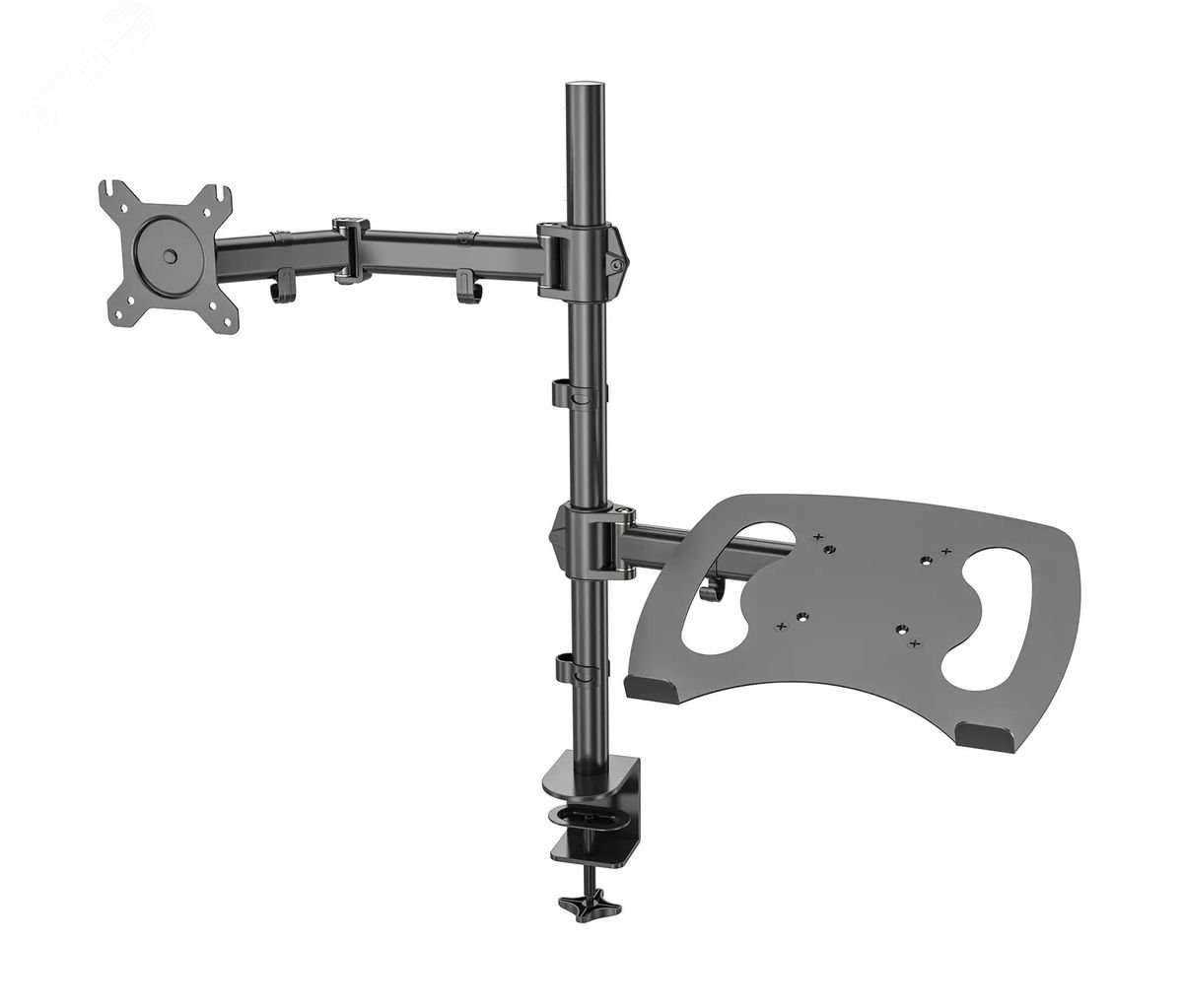 Изображение товара Кронштейн для монитора и ноутбука 13-27 дюймов, поворот и наклон, черный