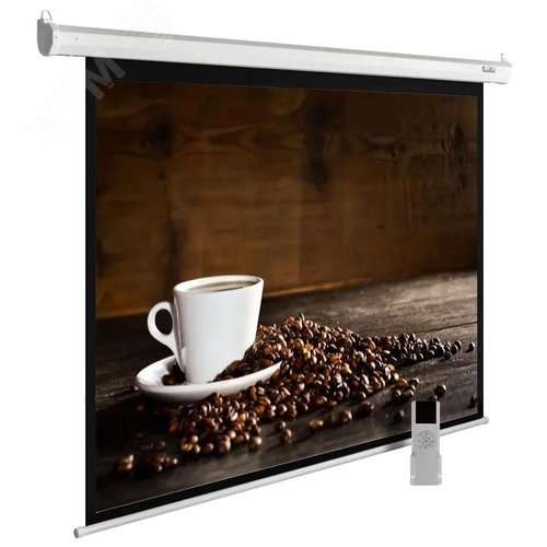 Изображение товара Экран настенно-потолочный рулонный 300x300см MotoExpert 1:1, белый (шт)