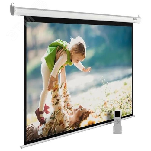 Изображение товара Экран настенно-потолочный рулонный 150x240см MotoExpert 16:10, белый (шт)