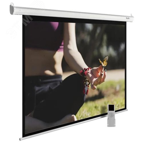 Изображение товара Экран настенно-потолочный рулонный 200x200см MotoExpert 1:1, белый (шт)