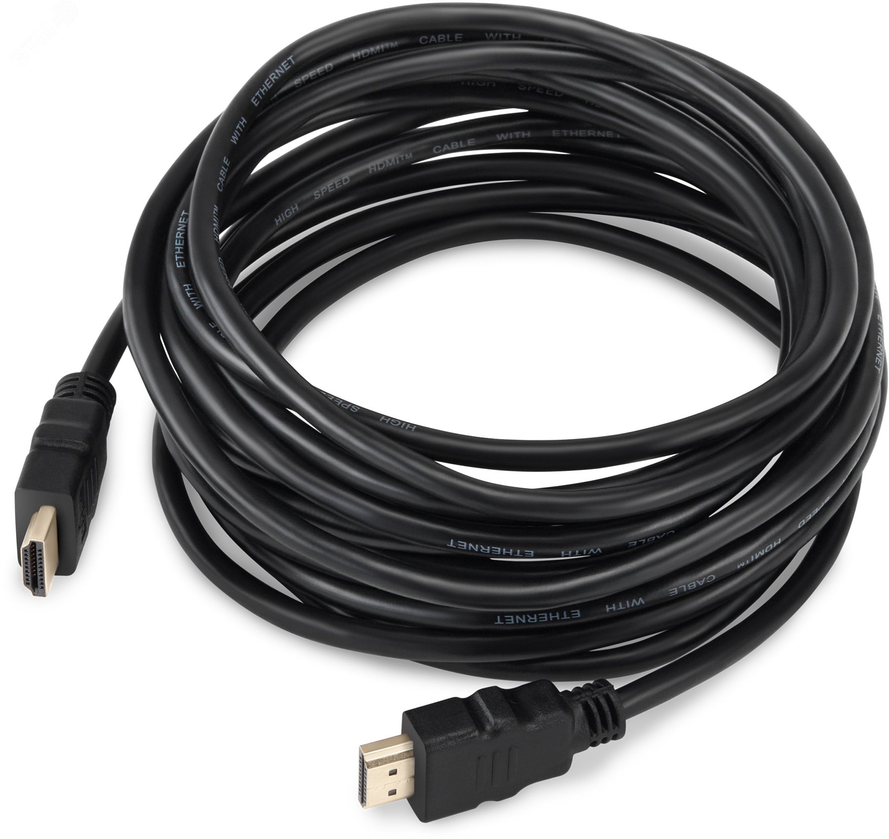 Изображение товара Кабель HDMI 1.4 5м мужской-мужской черный для передачи видео и аудио