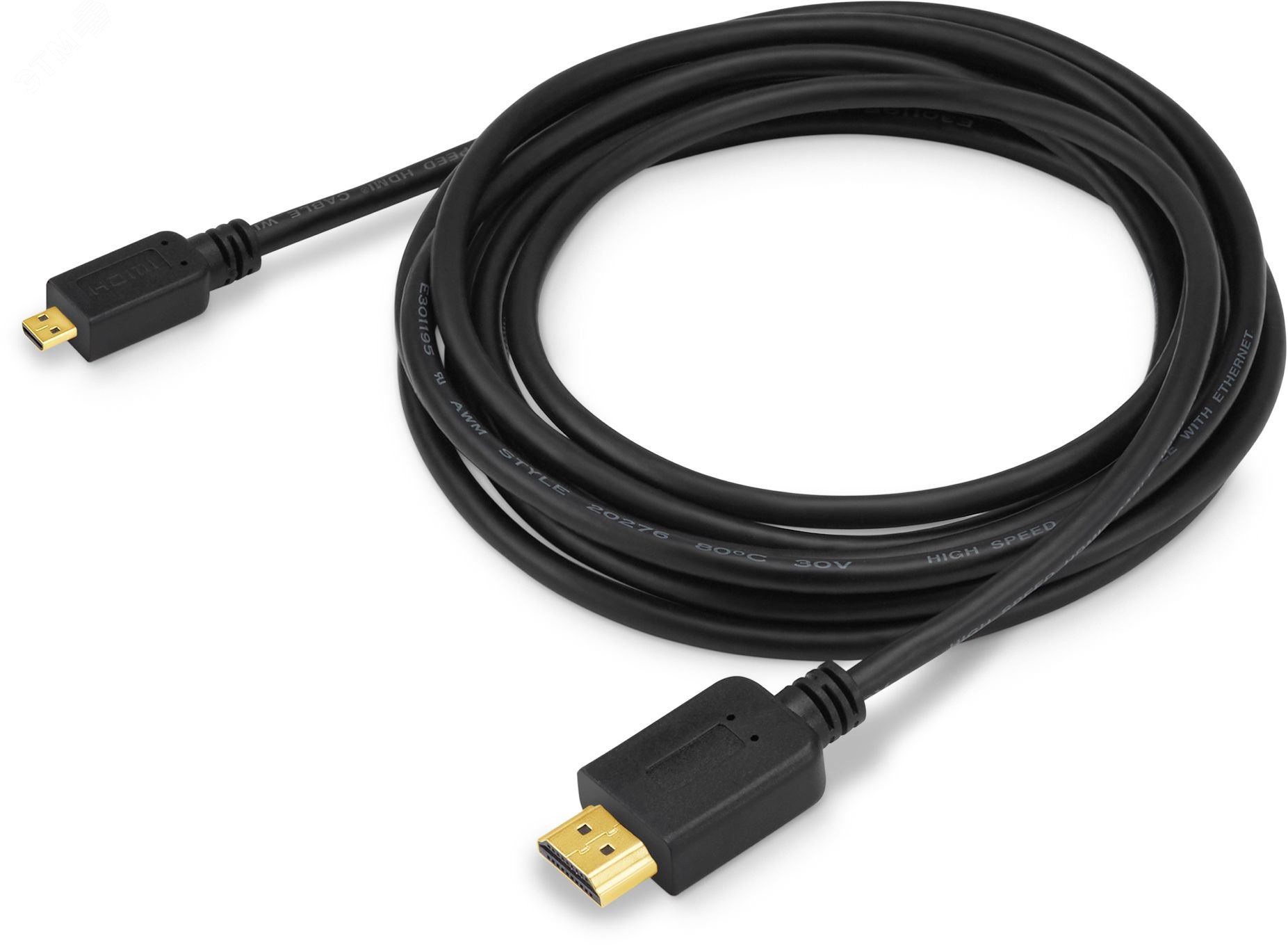 Изображение товара Кабель Buro MICROHDMI-5M 5м HDMI на Micro HDMI черный
