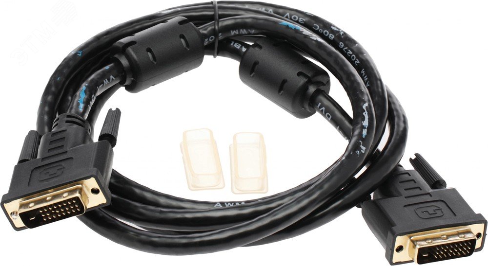 Изображение товара Кабель DVI-D 1 8 м Buro BU-DVI-D-1 8M DVI-D молекс черный