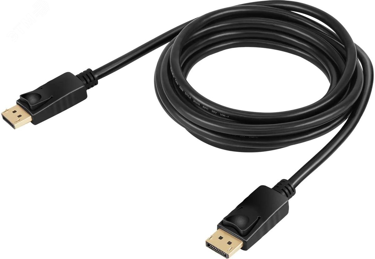 Изображение товара Кабель аудио-видео 1.2v DisplayPort (m) - DisplayPort (m) 3м., черный (шт)