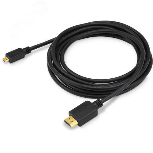 Изображение товара Кабель аудио-видео HDMI 1.4 HDMI (m) - Micro HDMI (m) 5м., черный (шт)