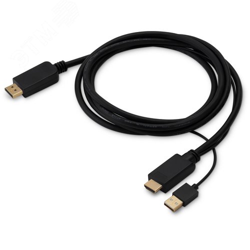Изображение товара Кабель аудио-видео HDMI (m) - DisplayPort (m) 2м., черный (шт)