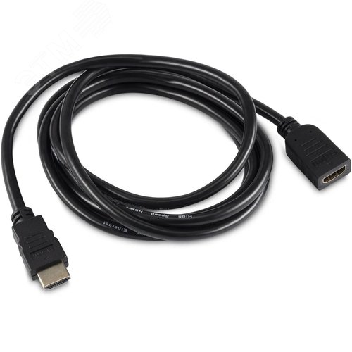 Изображение товара Кабель-удлинитель аудио-видео HDMI (m) - HDMI (f) 2м., черный (шт)
