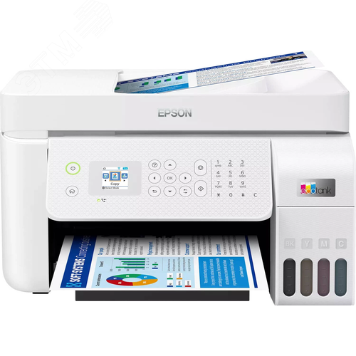 Изображение товара МФУ струйное EcoTank L5296 A4 Wi-Fi белое (шт)