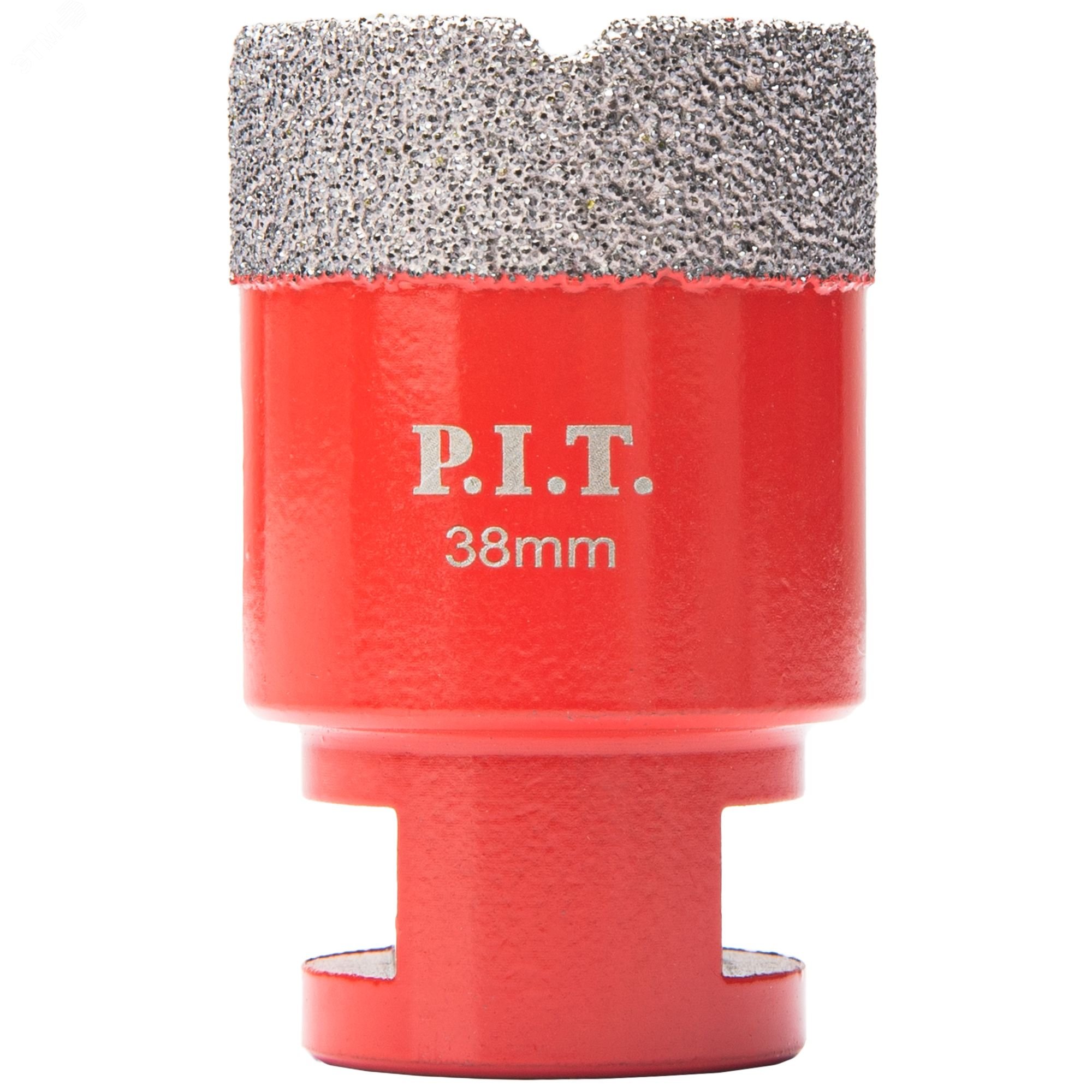 Изображение товара Коронка алмазная по керамограниту 38 мм P.I.T. AMAS18-0038 M14 сухое мокрое сверление