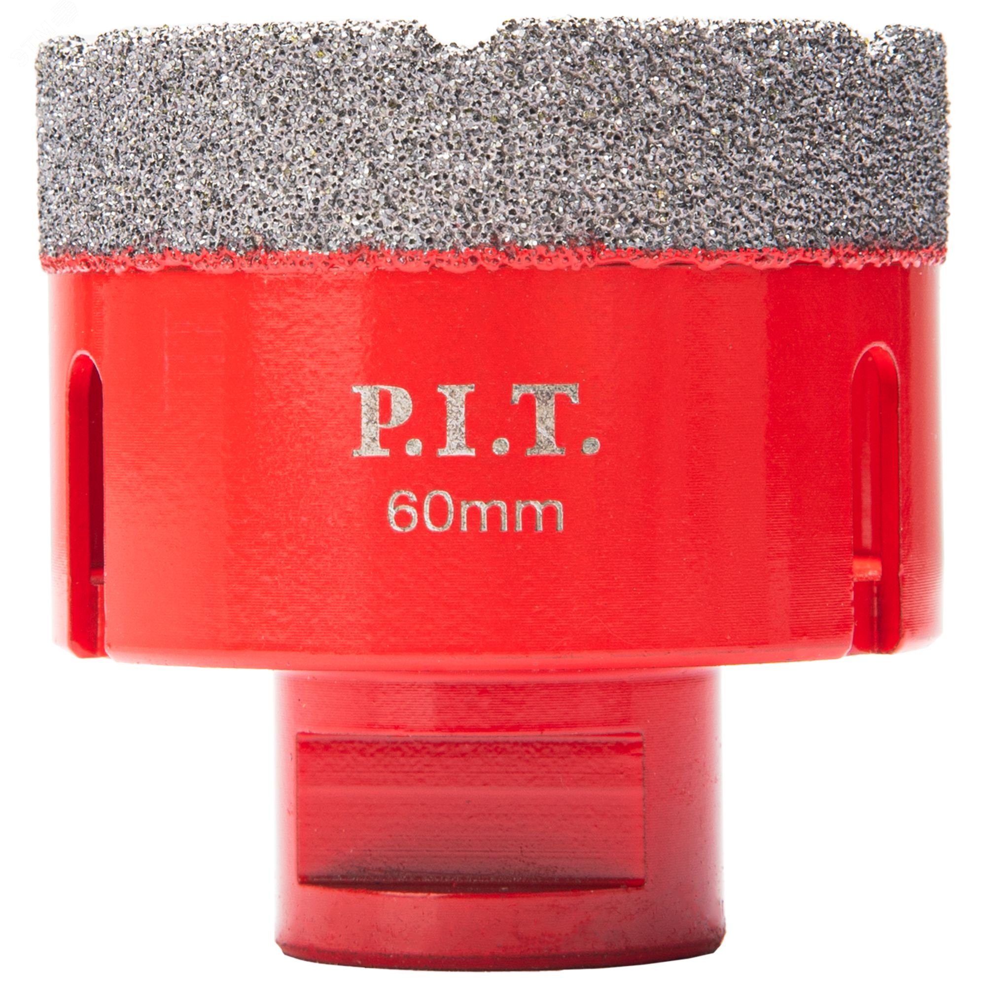 Изображение товара Коронка алмазная по керамограниту P.I.T. AMAS18-0060 (60 мм, M14, сухое/мокрое св., вакуум. пайка) (шт)