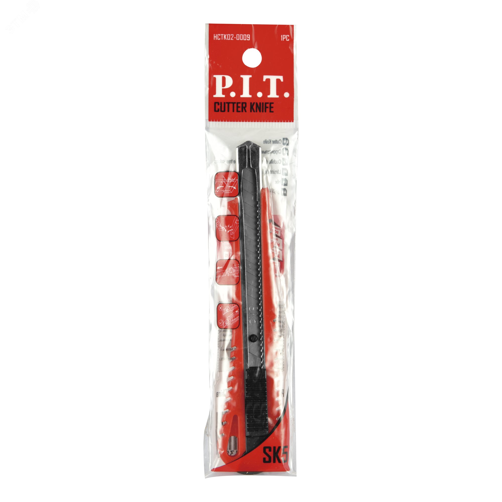 Изображение товара Строительный нож с сегментированным лезвием P.I.T. HCTK02-0009 (9x90 мм, 12 сегментов)