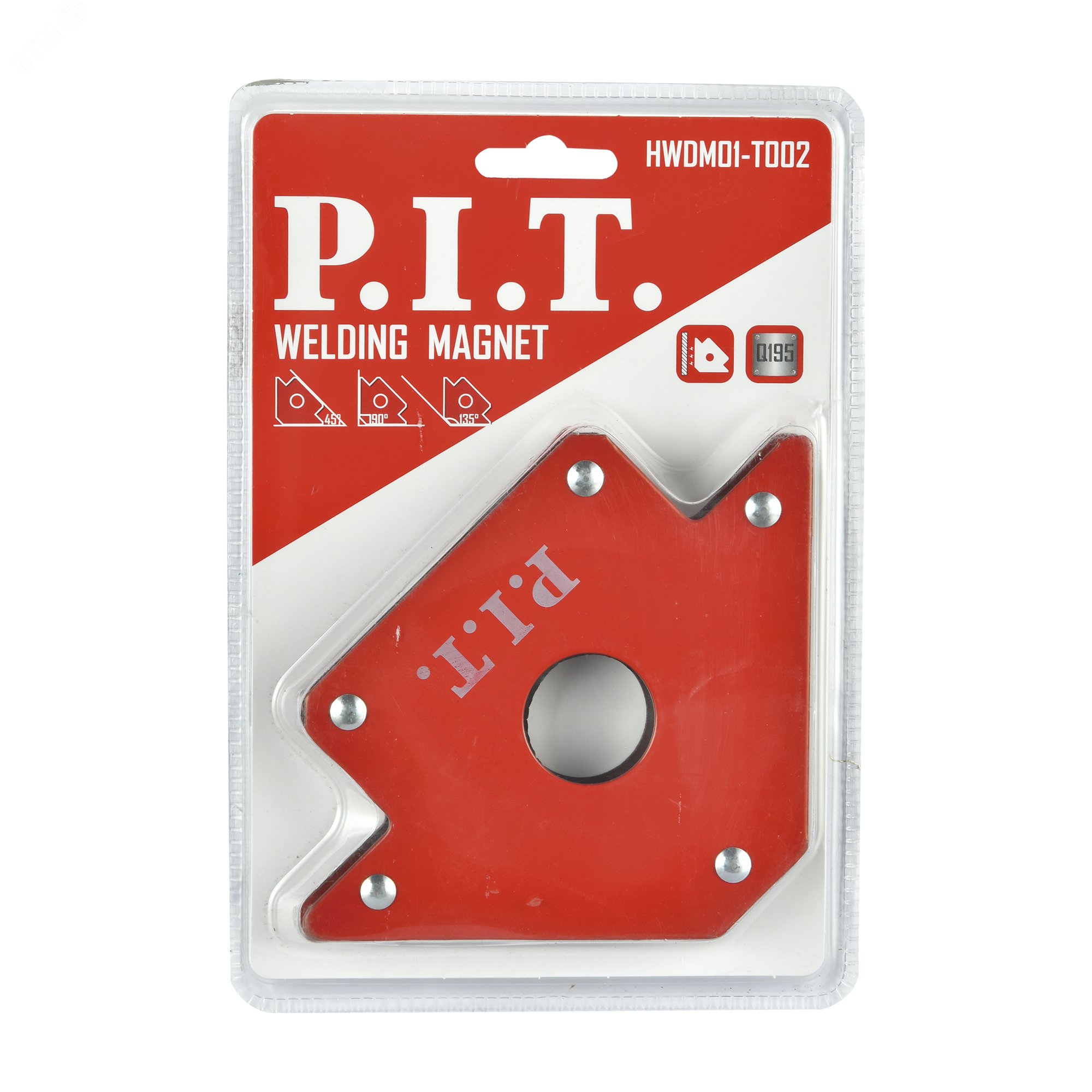 Изображение товара Уголок магнитный для сварки P.I.T. 22,5кг, 17мм, стенки 2мм, углы 45°, 90°, 135° (HWDM01-T002) (шт)