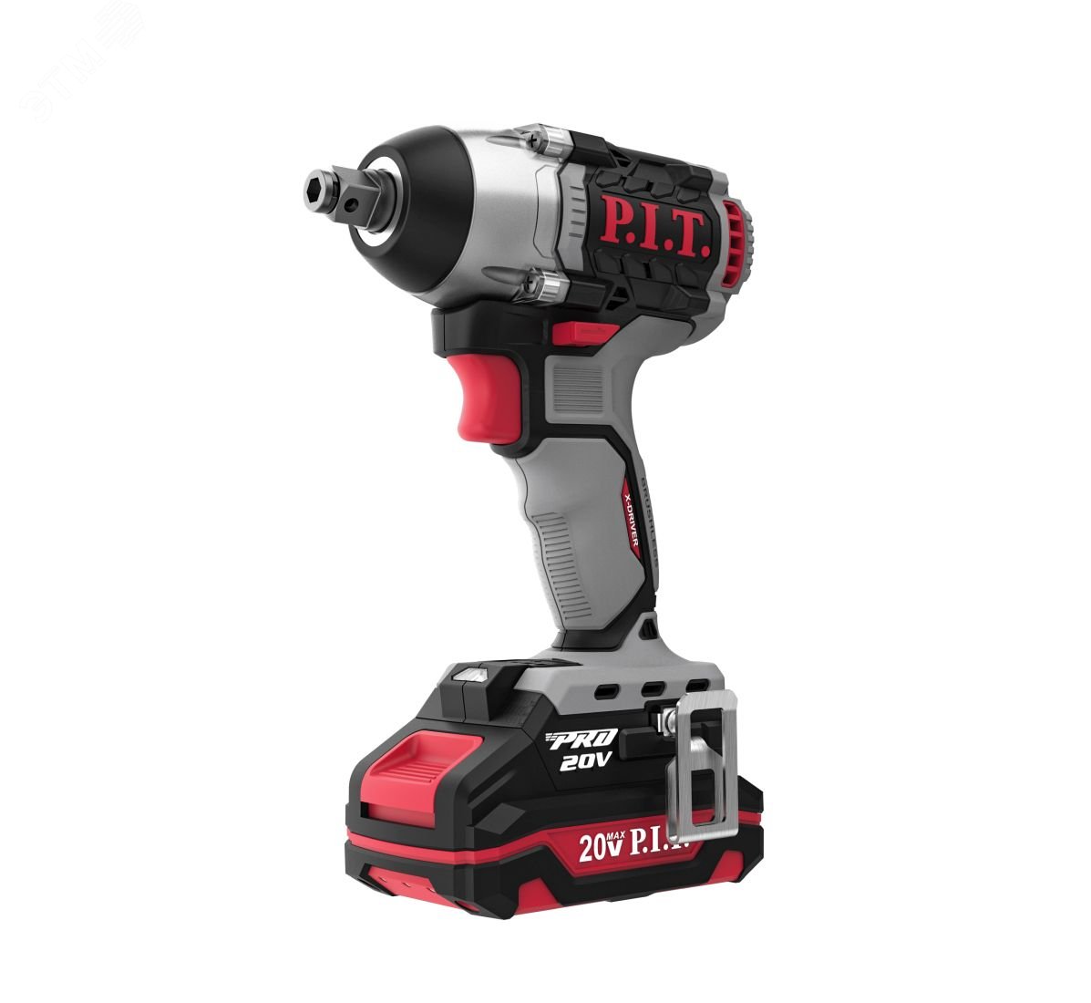 Изображение товара Гайковерт аккумуляторный P.I.T. PIW20H-300B/1 20В 300Нм ударный бесщеточный