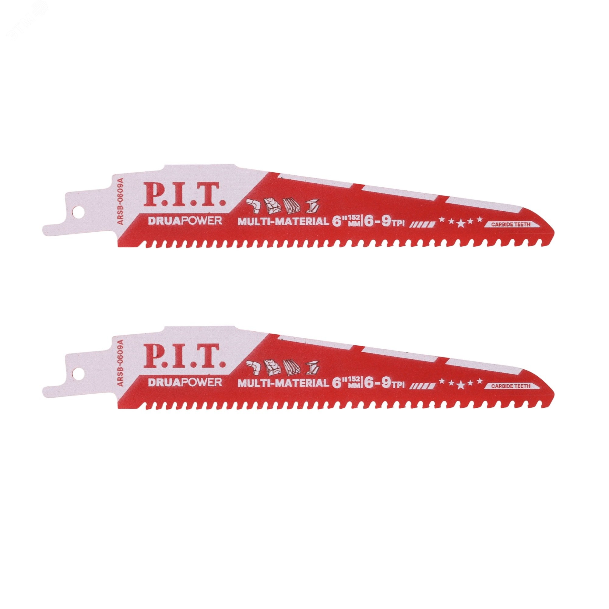 Изображение товара Полотно для сабельной пилы ARSB-0609A с карбидными зубьями для твердых материалов