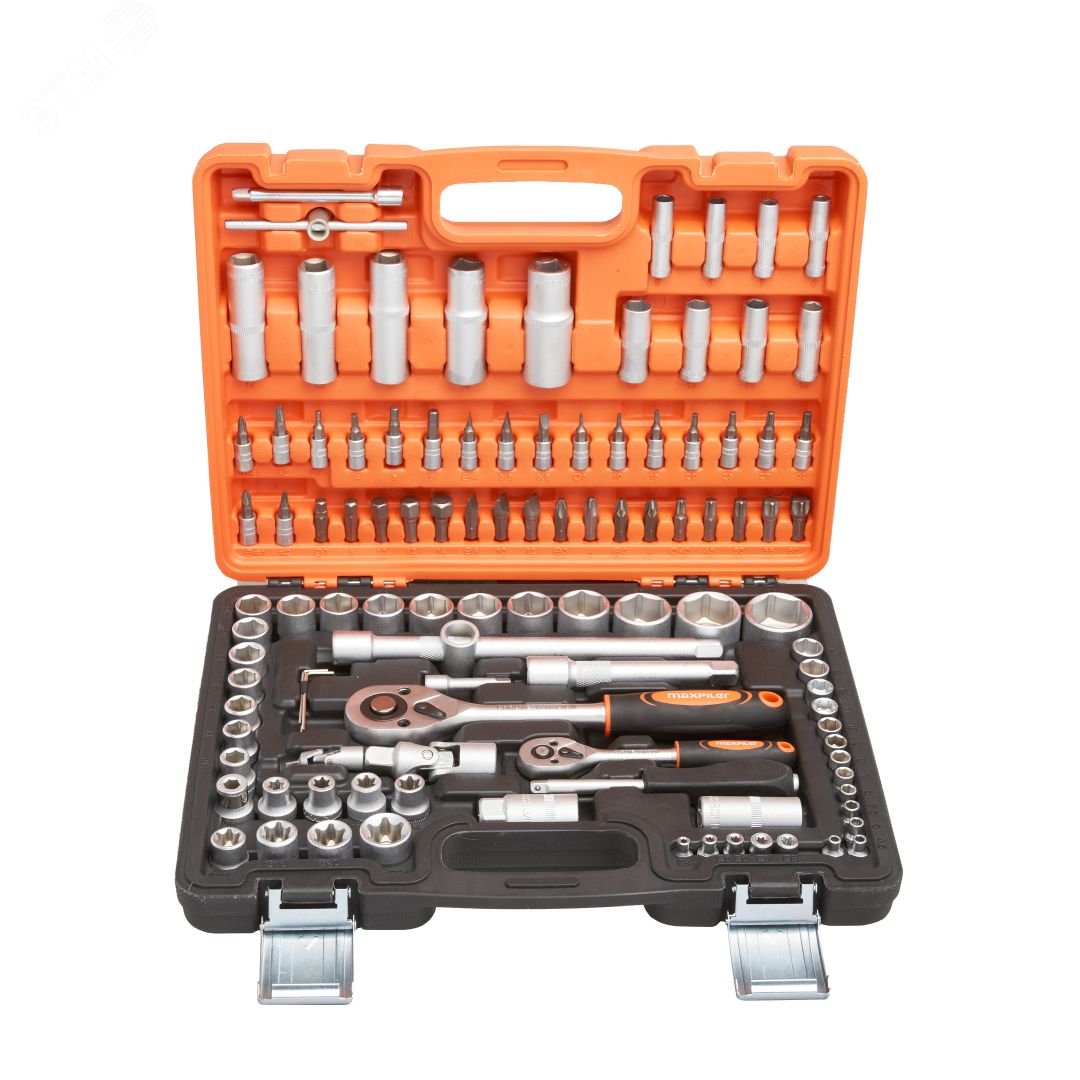 Изображение товара Набор инструментов P.I.T. 108 предметов CrV (1/2 и 1/4) надежность и универсальность