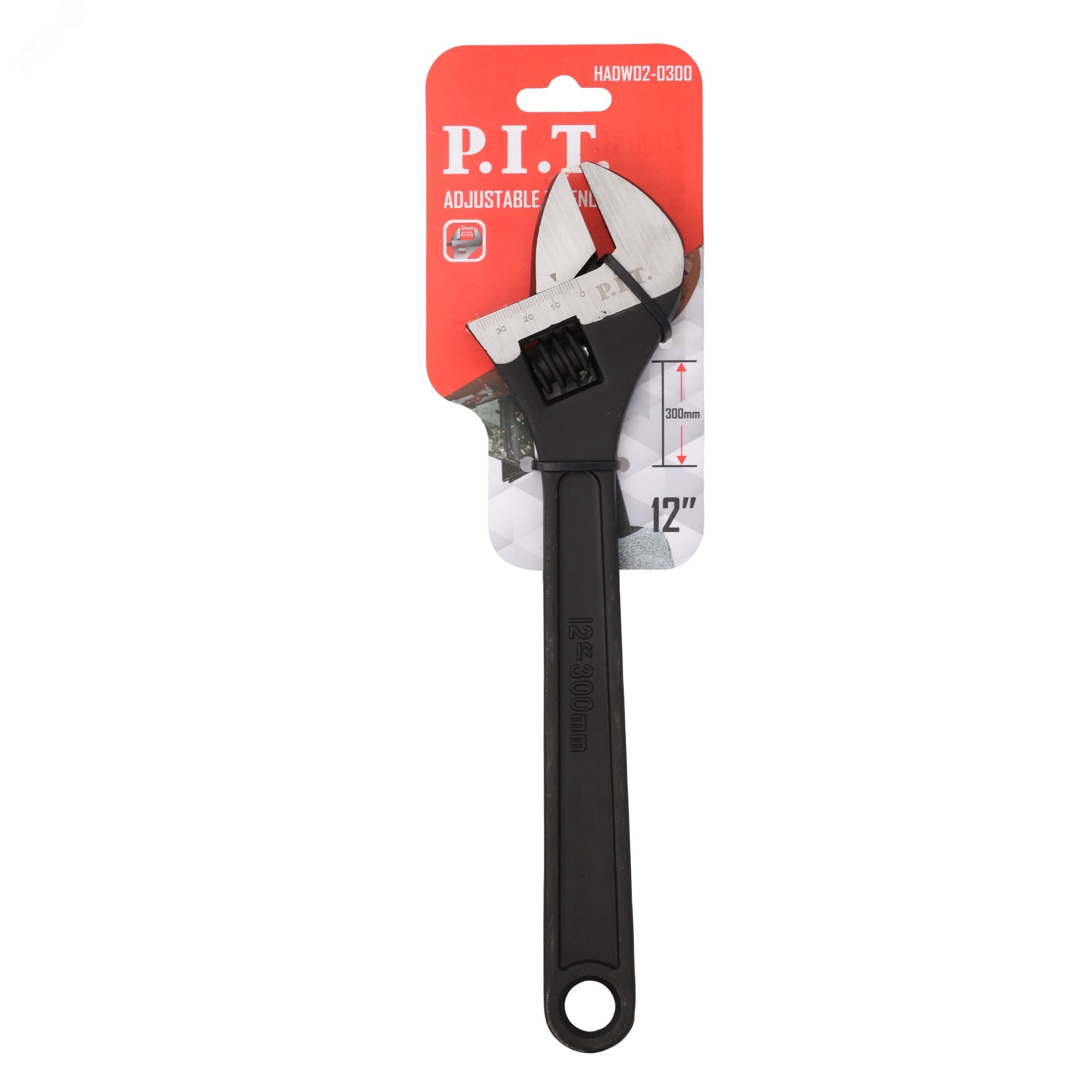 Изображение товара Разводной ключ P.I.T. HADW02-0300 300мм усиленный из кованой стали