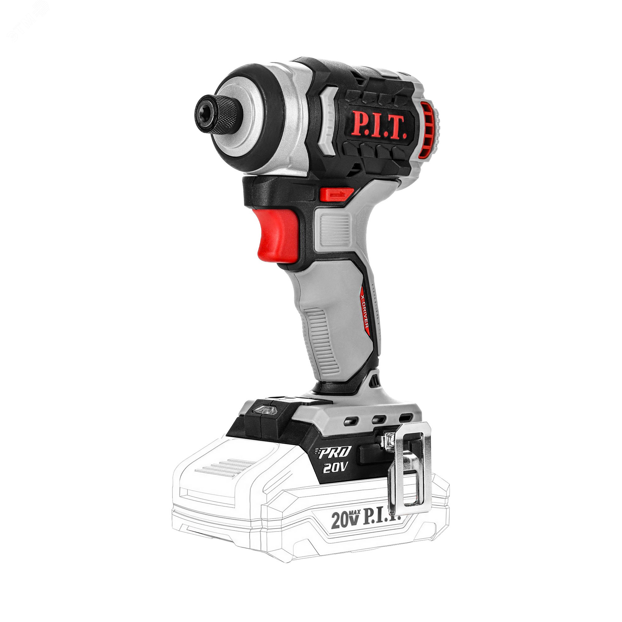 Изображение товара Аккумуляторный бесщёточный винтоверт P.I.T. PSD20H-230A 20В 230Нм с ударным механизмом