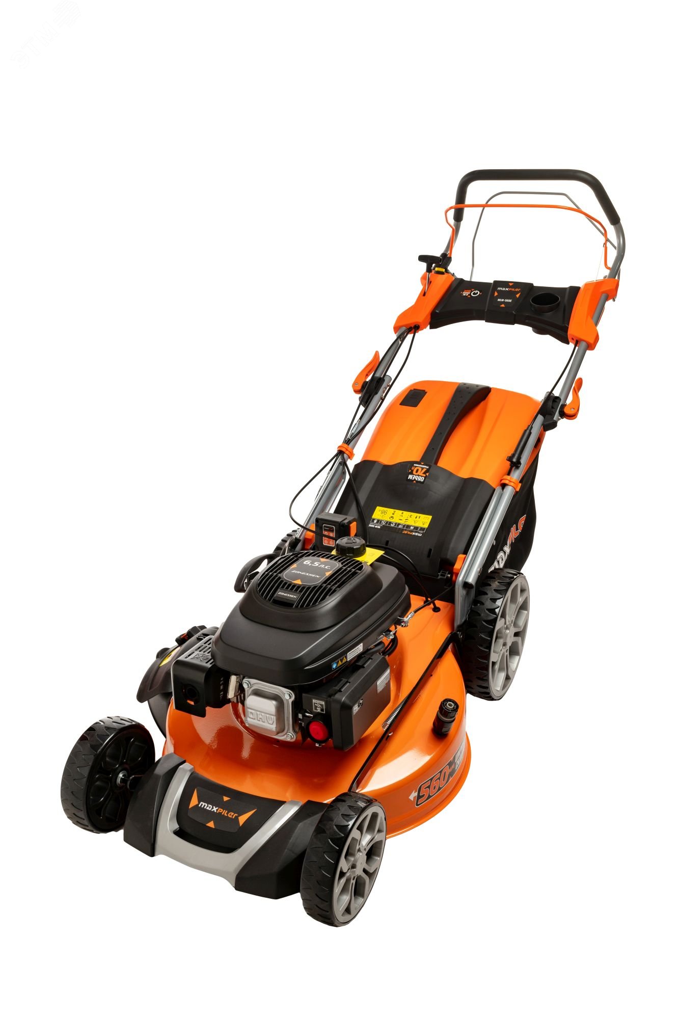 Изображение товара Газонокосилка бензиновая(6,5л.с, эл.старт, самоходная, 560мм, выс.30-80мм, 70л) (шт)