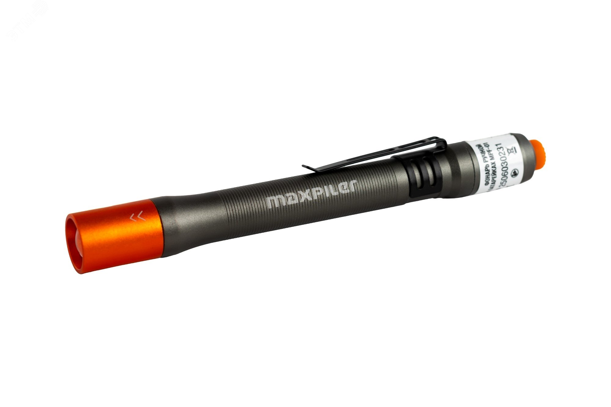 Изображение товара Ручной аккумуляторный фонарь MAXPILER MPF-01 с фокусировкой и клипсой