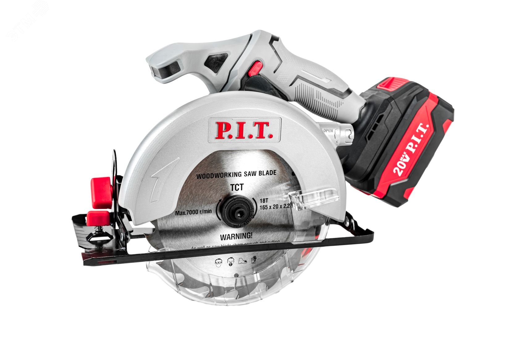 Изображение товара Аккумуляторная циркулярная пила P.I.T. PKS20H-165A 20В диск 165 мм