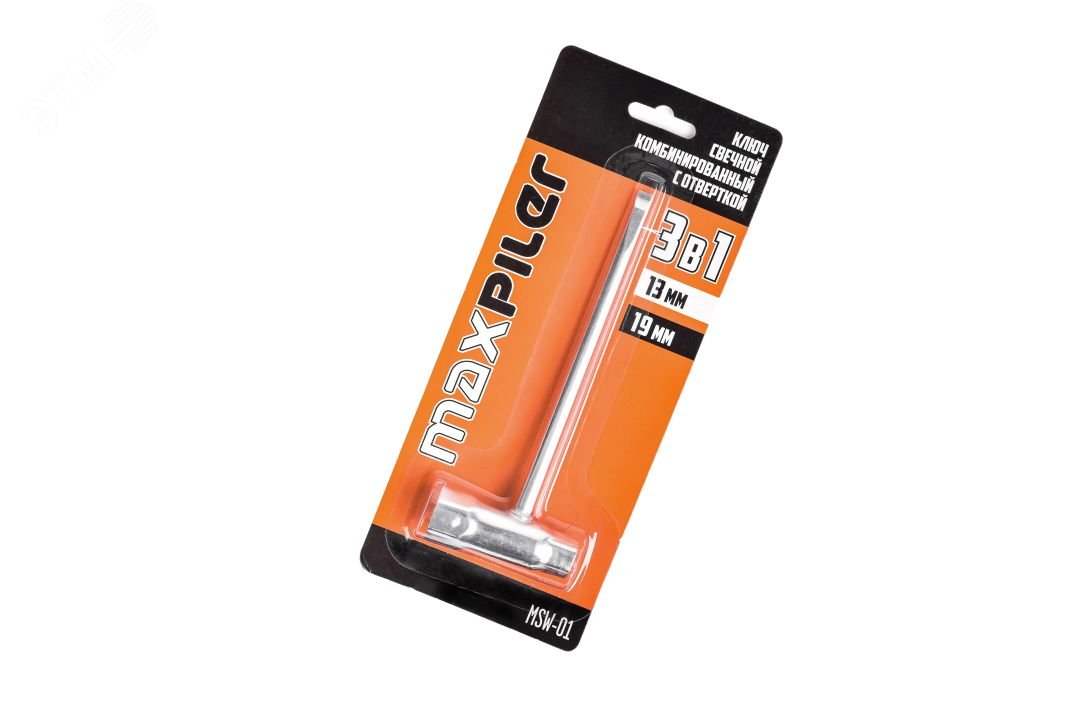 Изображение товара Ключ свечной MAXPILER MSW-01 13/19 мм + отвертка Изображение товара Ключ свечной MAXPILER MSW-01 13/19 мм + отвертка