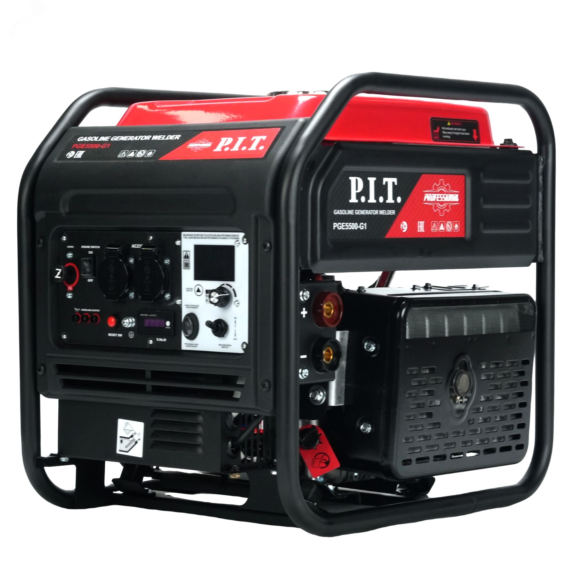 Изображение товара Генератор бензиновый сварочный P.I.T. PGE5500-G1 5,5 кВт для сварочных работ и питания