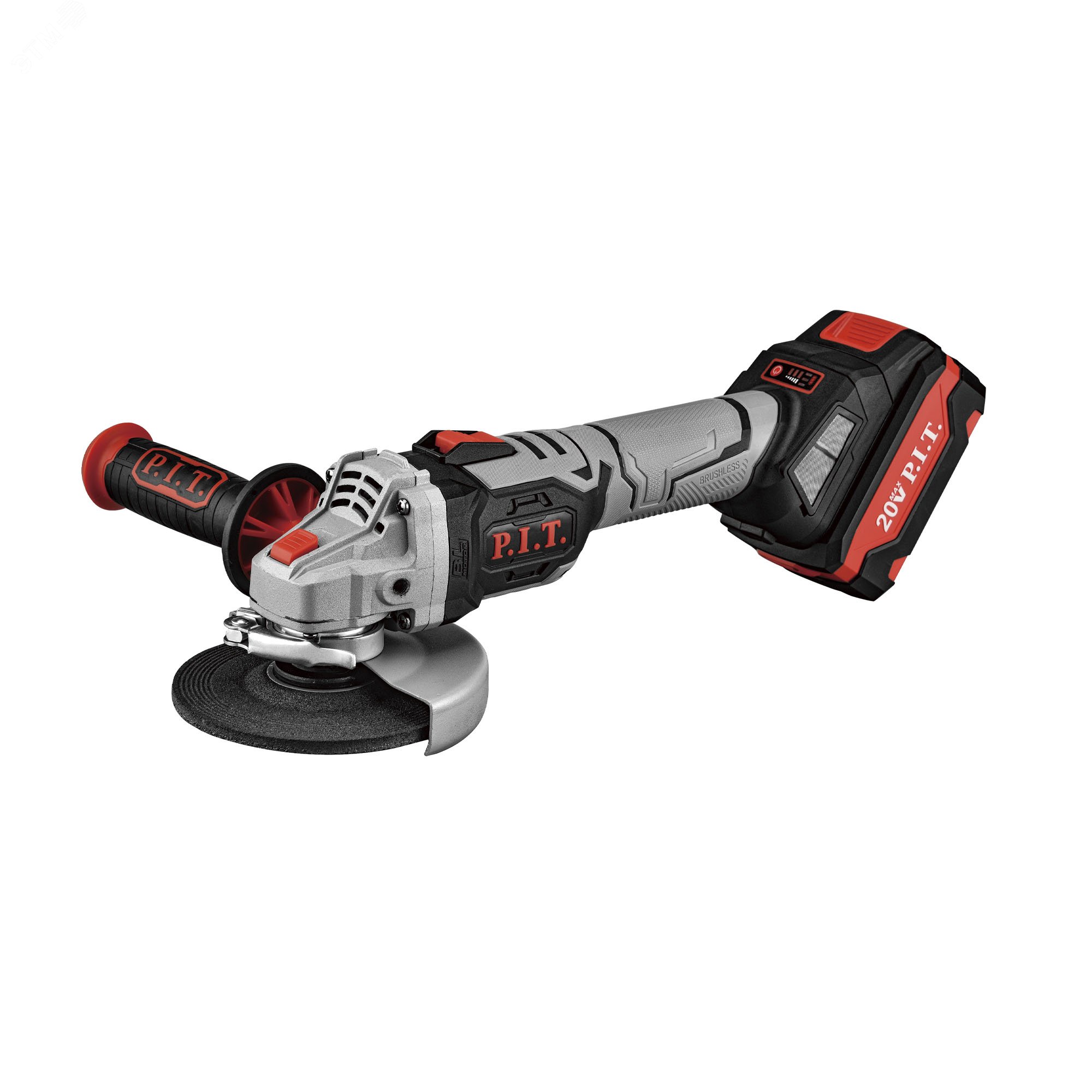 Изображение товара Аккумуляторная угловая шлифмашина P.I.T. PWS20H-125B/2 20В 125мм 3 скорости