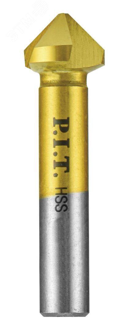 Изображение товара Сверло-зенковка по металлу с титановым покрытием P.I.T. 12,4x56мм, 3 кромки, хв. 8мм (AMED10-0124) (шт)