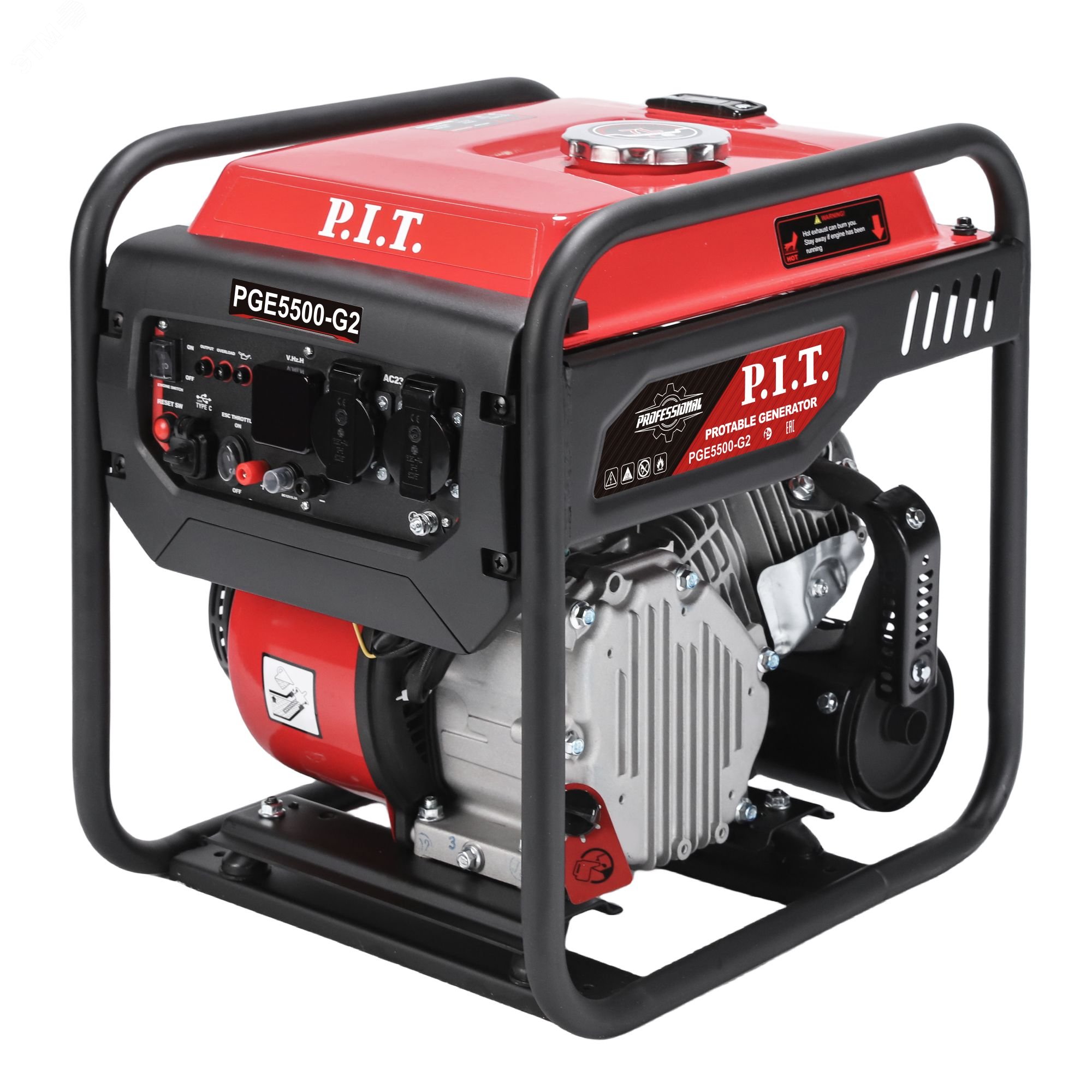 Изображение товара Бензиновый инверторный генератор P.I.T. PGE5500-G2 5,5 кВт с синусоидой и защитами