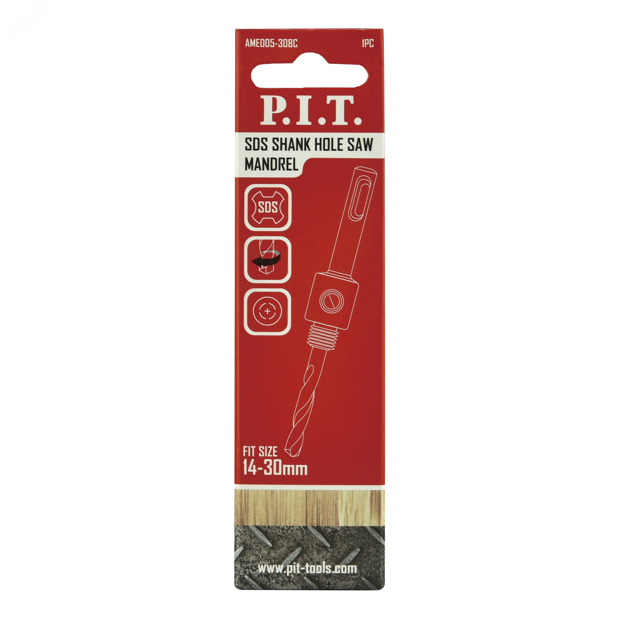 Изображение товара Адаптер для биметаллических коронок P.I.T. AMED05-308C 14-30мм SDS-Plus